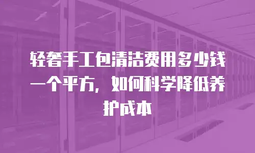 轻奢手工包清洁费用多少钱一个平方，如何科学降低养护成本