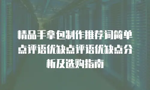 精品手拿包制作推荐词简单点评语优缺点评语优缺点分析及选购指南