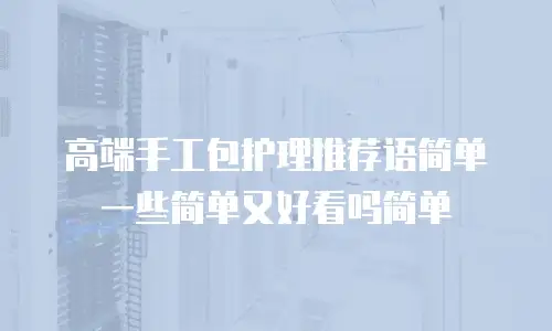 高端手工包护理推荐语简单一些简单又好看吗简单