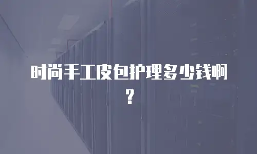 时尚手工皮包护理多少钱啊？