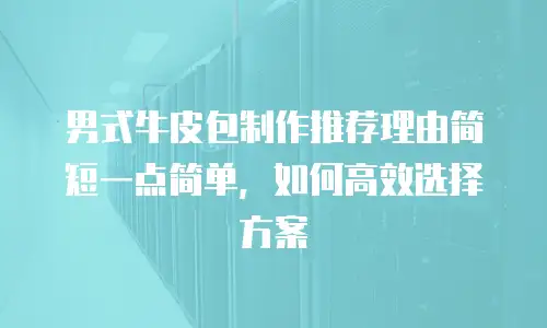 男式牛皮包制作推荐理由简短一点简单，如何高效选择方案