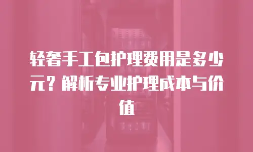 轻奢手工包护理费用是多少元？解析专业护理成本与价值