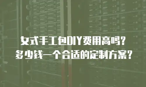 女式手工包DIY费用高吗？多少钱一个合适的定制方案？