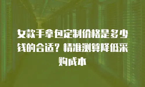 女款手拿包定制价格是多少钱的合适？精准测算降低采购成本