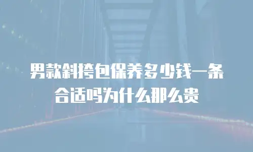男款斜挎包保养多少钱一条合适吗为什么那么贵