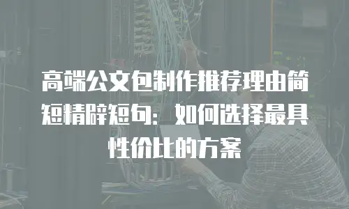 高端公文包制作推荐理由简短精辟短句：如何选择最具性价比的方案