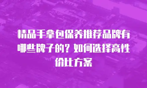 精品手拿包保养推荐品牌有哪些牌子的？如何选择高性价比方案