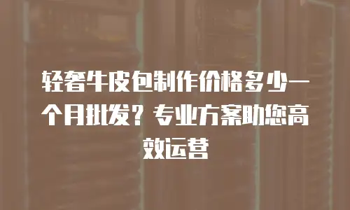 轻奢牛皮包制作价格多少一个月批发？专业方案助您高效运营