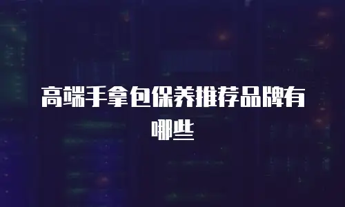 高端手拿包保养推荐品牌有哪些