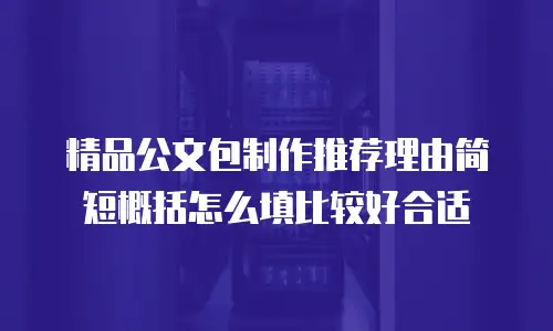 精品公文包制作推荐理由简短概括怎么填比较好合适