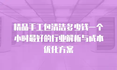精品手工包清洁多少钱一个小时最好的行业解析与成本优化方案