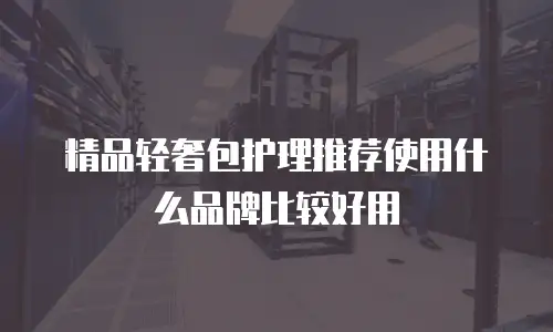 精品轻奢包护理推荐使用什么品牌比较好用