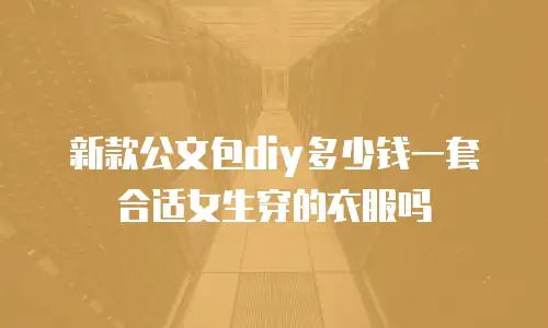 新款公文包diy多少钱一套合适女生穿的衣服吗