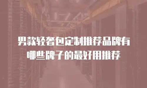 男款轻奢包定制推荐品牌有哪些牌子的最好用推荐