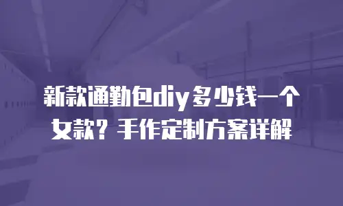 新款通勤包diy多少钱一个女款？手作定制方案详解