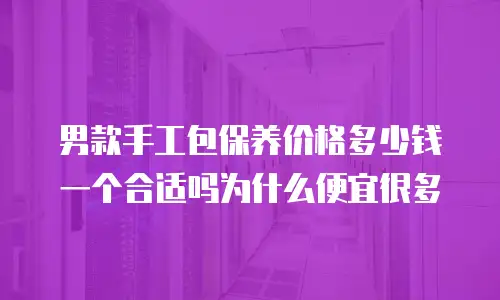 男款手工包保养价格多少钱一个合适吗为什么便宜很多