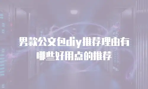 男款公文包diy推荐理由有哪些好用点的推荐