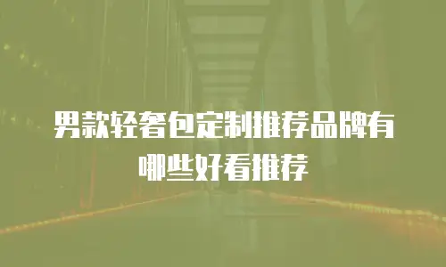 男款轻奢包定制推荐品牌有哪些好看推荐
