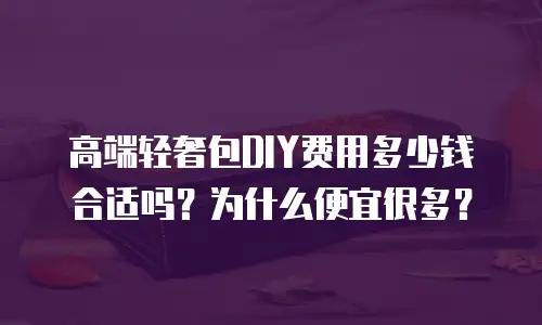 高端轻奢包DIY费用多少钱合适吗？为什么便宜很多？