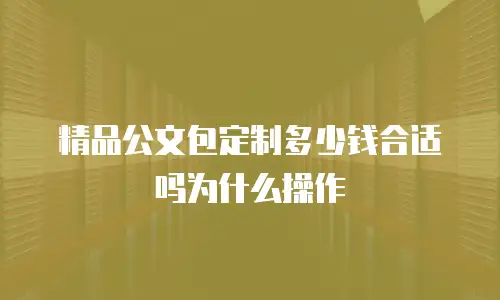 精品公文包定制多少钱合适吗为什么操作