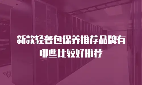 新款轻奢包保养推荐品牌有哪些比较好推荐