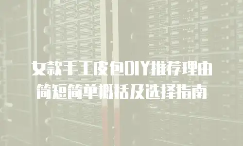 女款手工皮包DIY推荐理由简短简单概括及选择指南