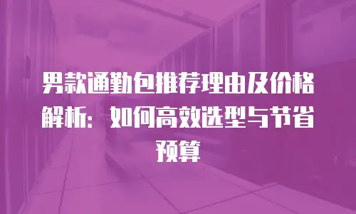 男款通勤包推荐理由及价格解析：如何高效选型与节省预算