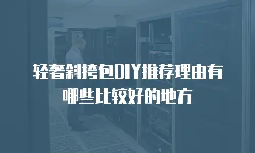 轻奢斜挎包DIY推荐理由有哪些比较好的地方