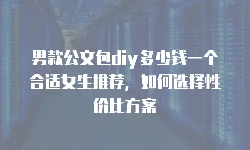 男款公文包diy多少钱一个合适女生推荐，如何选择性价比方案