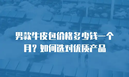 男款牛皮包价格多少钱一个月？如何选对优质产品