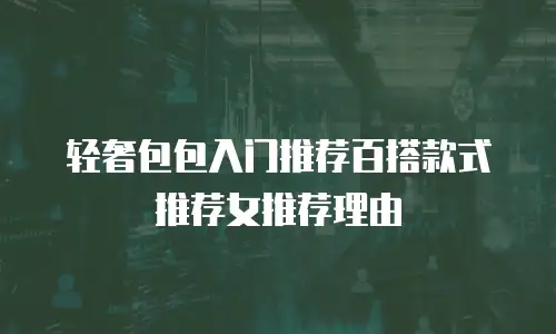 轻奢包包入门推荐百搭款式推荐女推荐理由
