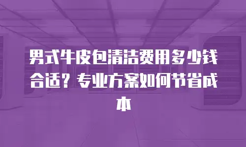 男式牛皮包清洁费用多少钱合适？专业方案如何节省成本