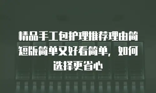 精品手工包护理推荐理由简短版简单又好看简单，如何选择更省心