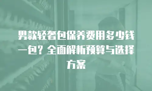 男款轻奢包保养费用多少钱一包？全面解析预算与选择方案