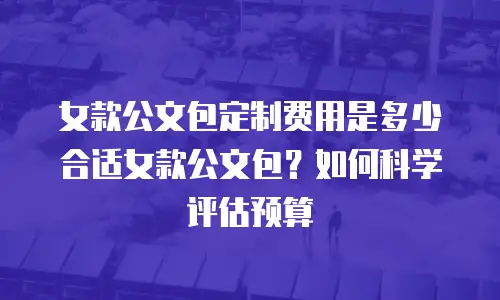女款公文包定制费用是多少合适女款公文包？如何科学评估预算