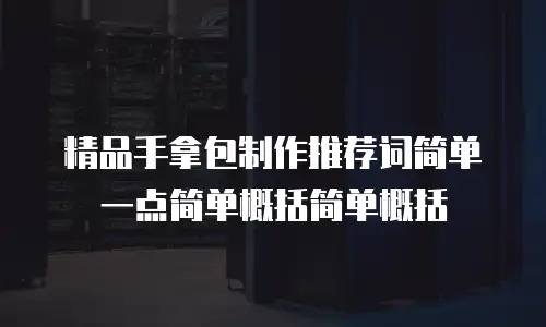精品手拿包制作推荐词简单一点简单概括简单概括