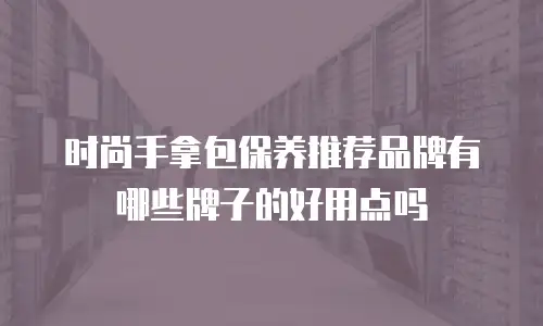 时尚手拿包保养推荐品牌有哪些牌子的好用点吗