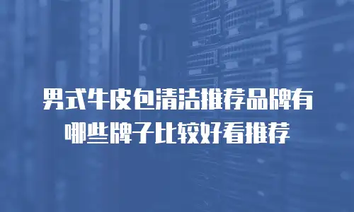 男式牛皮包清洁推荐品牌有哪些牌子比较好看推荐