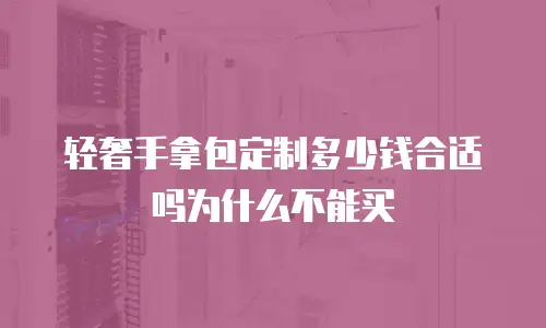 轻奢手拿包定制多少钱合适吗为什么不能买