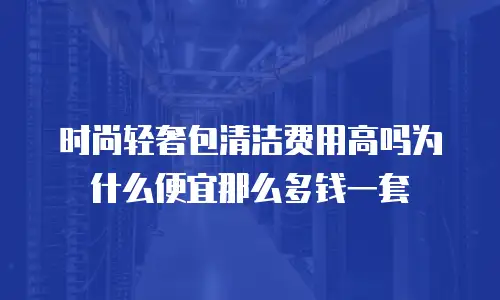 时尚轻奢包清洁费用高吗为什么便宜那么多钱一套