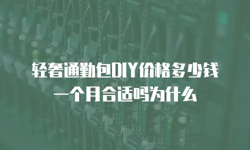 轻奢通勤包DIY价格多少钱一个月合适吗为什么
