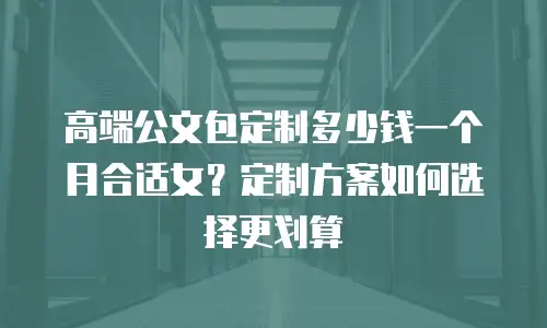 高端公文包定制多少钱一个月合适女？定制方案如何选择更划算