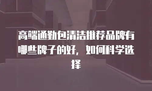 高端通勤包清洁推荐品牌有哪些牌子的好，如何科学选择