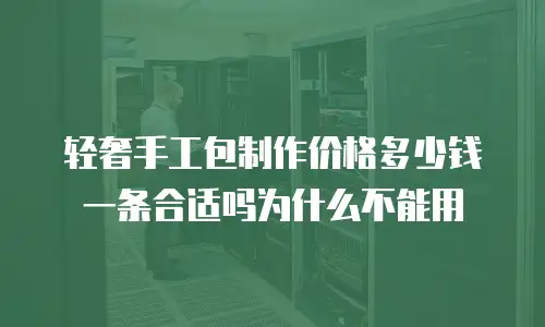 轻奢手工包制作价格多少钱一条合适吗为什么不能用