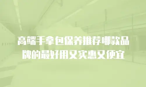 高端手拿包保养推荐哪款品牌的最好用又实惠又便宜