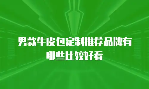男款牛皮包定制推荐品牌有哪些比较好看