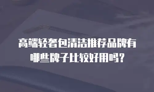 高端轻奢包清洁推荐品牌有哪些牌子比较好用吗？