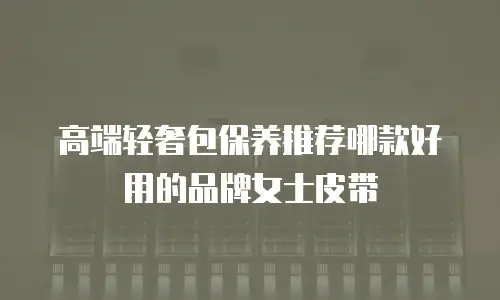 高端轻奢包保养推荐哪款好用的品牌女士皮带