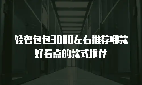 轻奢包包3000左右推荐哪款好看点的款式推荐