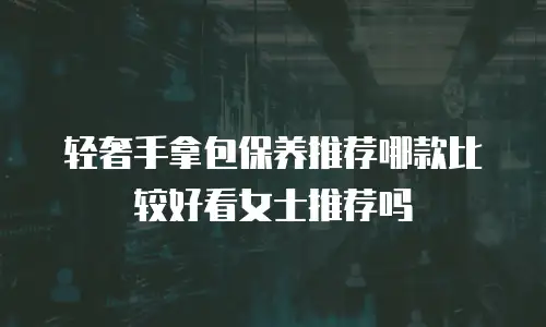 轻奢手拿包保养推荐哪款比较好看女士推荐吗
